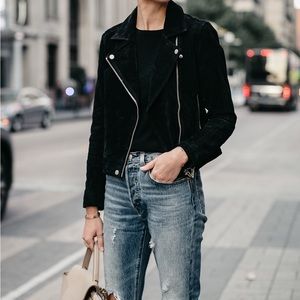 vegan suede women zip jacket long sleeve motorcycle